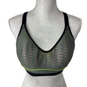 Victoria Sport Women's 34C Incredible Sports Bra Green Multi Geo Racerback